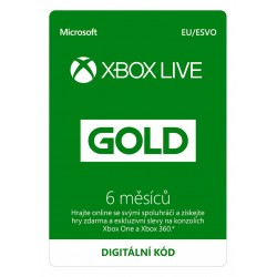 ESD XBOX - Zlaté členství Xbox Live Gold - 6 měsíců (Evropa)