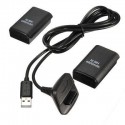 Nabíjecí Kabel Pro Xbox 360 +2x Nabíjecí baterie !!